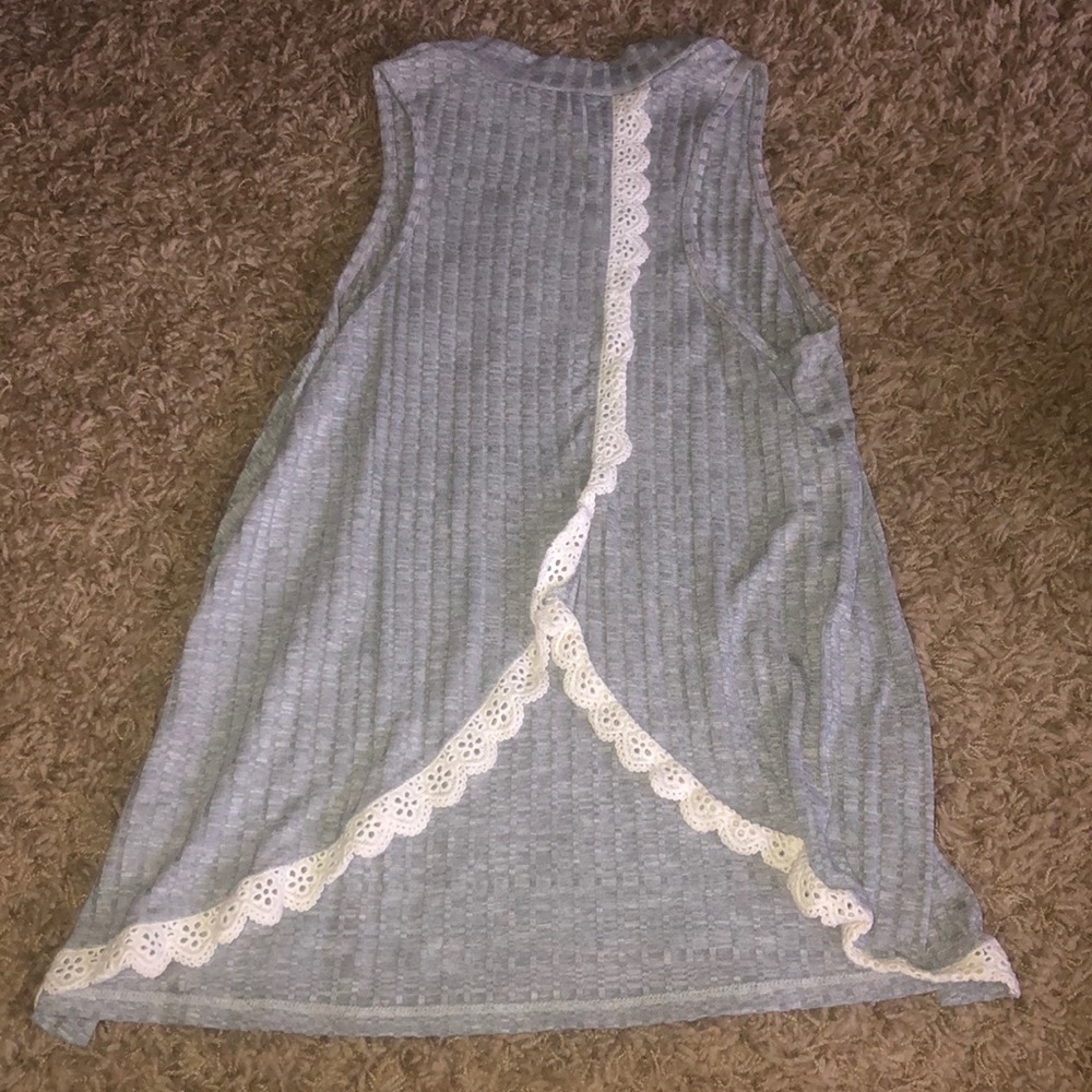 Girls small sleeveless tank top lace back